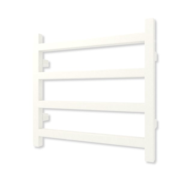 Grzejnik elektryczny TERMA SIMPLE 480 x 500 mm, kolor biały drogowy RAL9016, moc 200 W, podłączenie E8, kabel prosty bez wtyczki z maskownicą biały