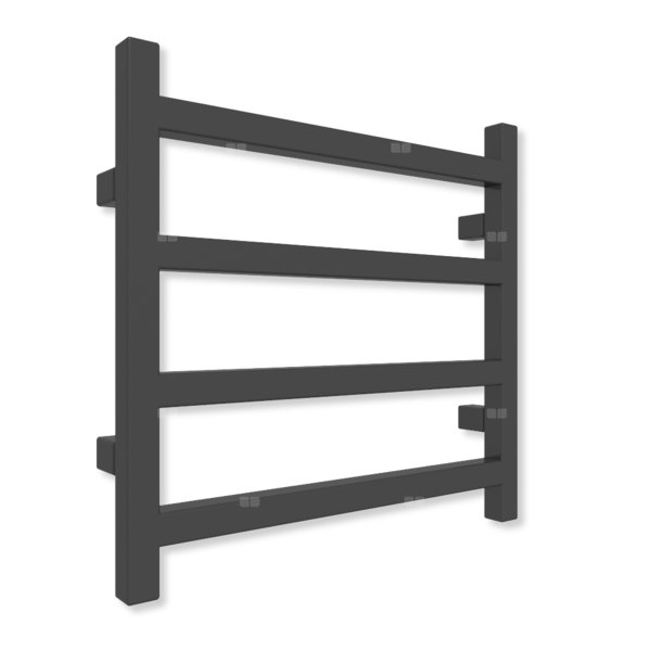 Grzejnik elektryczny TERMA SIMPLE 480 x 500 mm, kolor heban, moc 200 W, podłączenie E8, kabel prosty bez wtyczki z maskownicą