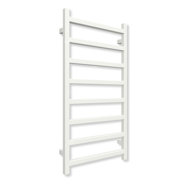 Grzejnik elektryczny TERMA SIMPLE 960 x 500 mm, kolor biały sygnałowy soft, moc 400 W, podłączenie E8, kabel prosty bez wtyczki z maskownicą biały