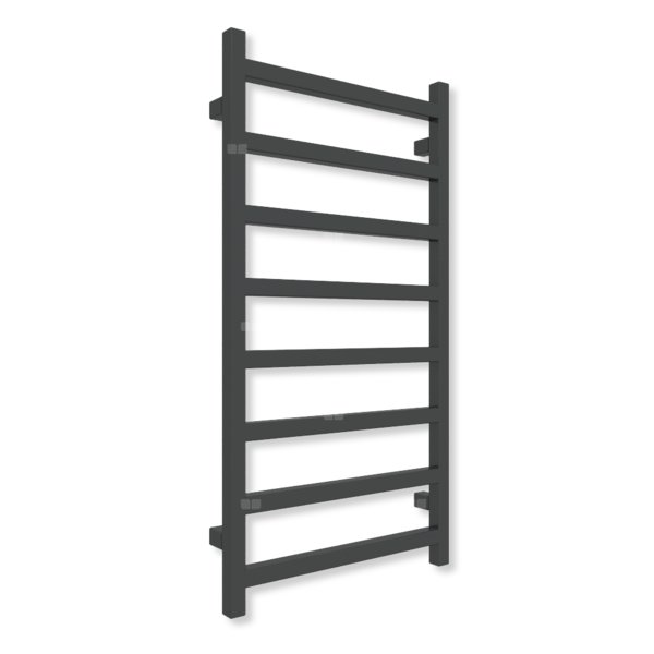 Grzejnik elektryczny TERMA SIMPLE 960 x 500 mm, kolor czarny jak kruk soft, moc 400 W, podłączenie E1, kabel prosty bez wtyczki z maskownicą czarny