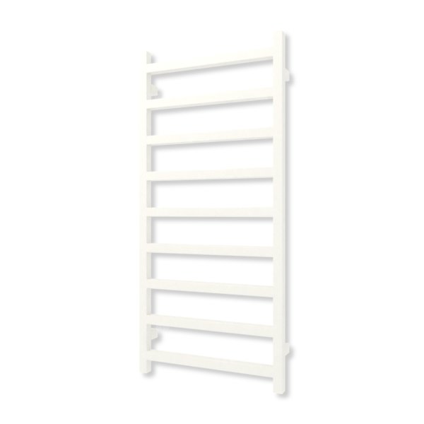 Grzejnik elektryczny TERMA SIMPLE 1080 x 500 mm, kolor biały drogowy RAL9016, moc 400 W, podłączenie E8, kabel prosty bez wtyczki z maskownicą biały