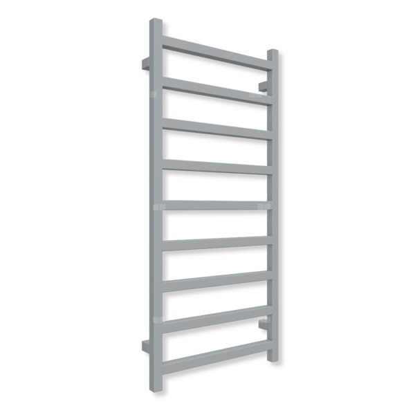 Grzejnik elektryczny TERMA SIMPLE 1080 x 500 mm, kolor pastelowy niebieski, moc 400 W, podłączenie E8, kabel spiralny z wtyczką biały