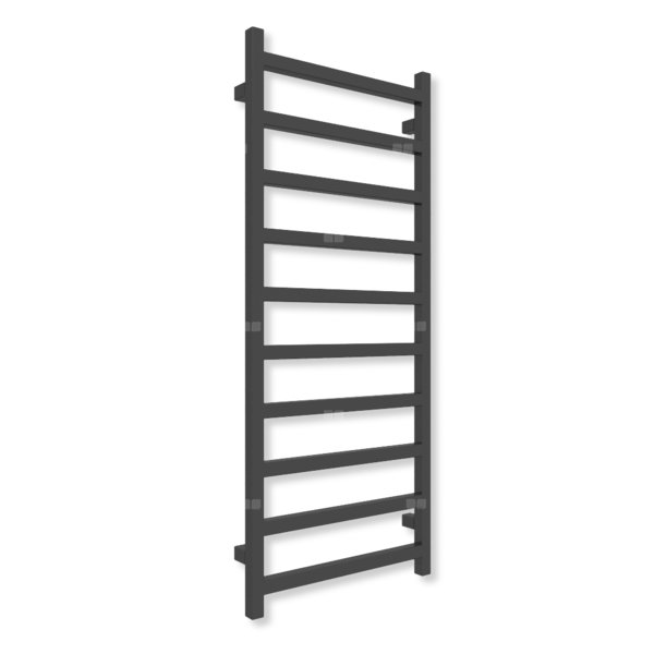 Grzejnik elektryczny TERMA SIMPLE 1200 x 500 mm, kolor heban, moc 400 W, podłączenie E1, kabel prosty bez wtyczki z maskownicą