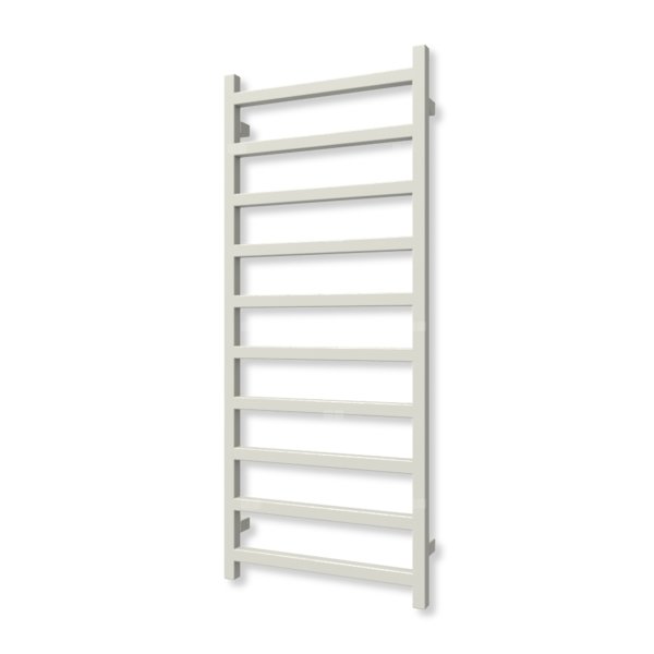 Grzejnik elektryczny TERMA SIMPLE 1200 x 500 mm, kolor biało-szary soft, moc 400 W, podłączenie E1, kabel prosty bez wtyczki z maskownicą biały