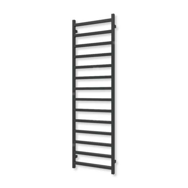 Grzejnik elektryczny TERMA SIMPLE 1680 x 500 mm, kolor czarny jak kruk połysk RAL9005, moc 600 W, podłączenie E1, kabel przyłącze ts1/ss1