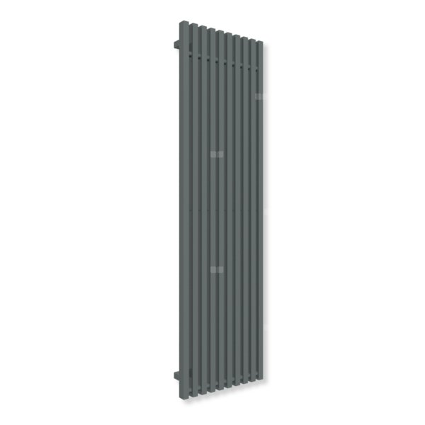 Grzejnik elektryczny TERMA TRIGA E 1700 x 480 mm, kolor błyszcząca szarość, moc 1000 W, podłączenie E8, kabel prosty bez wtyczki z maskownicą