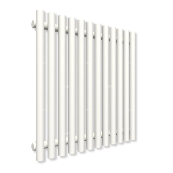 Grzejnik elektryczny TERMA TUNE VWS E 600 x 590 mm, kolor biały drogowy RAL9016, moc 400 W, podłączenie E2, kabel spiralny z wtyczką biały