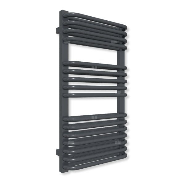 Grzejnik elektryczny TERMA TYTUS 820 x 440 mm, kolor metaliczna czerń, moc 600 W, podłączenie E1, kabel przyłącze ts1/ss1