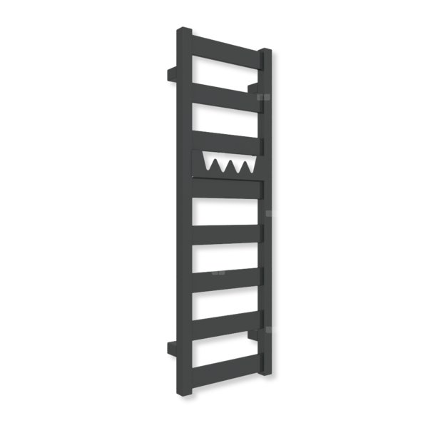 Grzejnik elektryczny TERMA VIVO 910 x 300 mm, kolor czarny jak kruk soft, moc 300 W, podłączenie E1, kabel przyłącze ts1/ss1