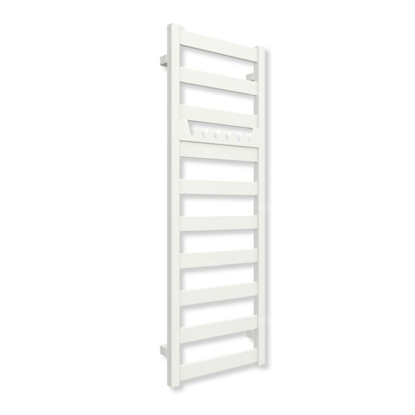 Grzejnik elektryczny TERMA VIVO 1150 x 400 mm, kolor biały soft, moc 400 W, podłączenie E8, kabel prosty bez wtyczki z maskownicą