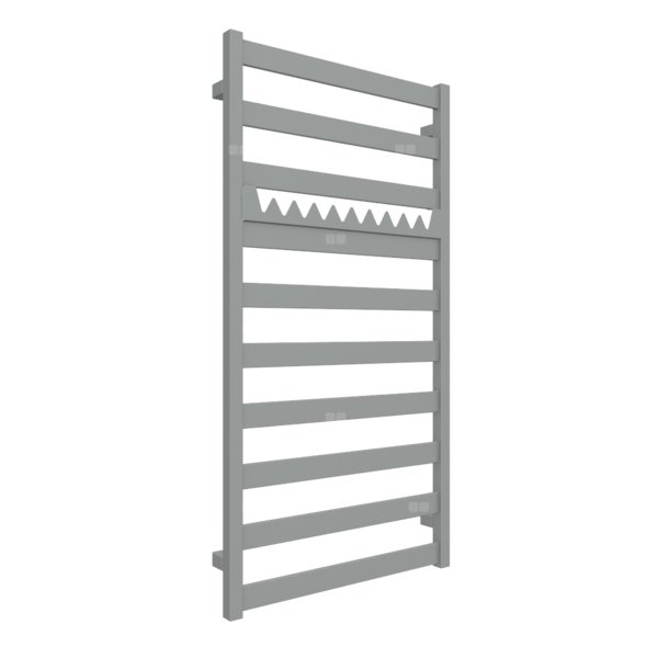 Grzejnik elektryczny TERMA VIVO 1150 x 600 mm, kolor szary drogowy a RAL7042, moc 600 W, podłączenie E1, kabel prosty bez wtyczki z maskownicą szary