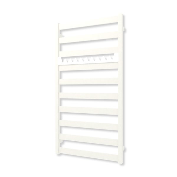 Grzejnik elektryczny TERMA VIVO 1150 x 600 mm, kolor biały drogowy mat, moc 600 W, podłączenie E8, kabel prosty bez wtyczki z maskownicą biały