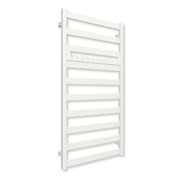 Grzejnik elektryczny TERMA VIVO 1150 x 600 mm, kolor biały soft, moc 600 W, podłączenie E8, kabel prosty bez wtyczki z maskownicą biały