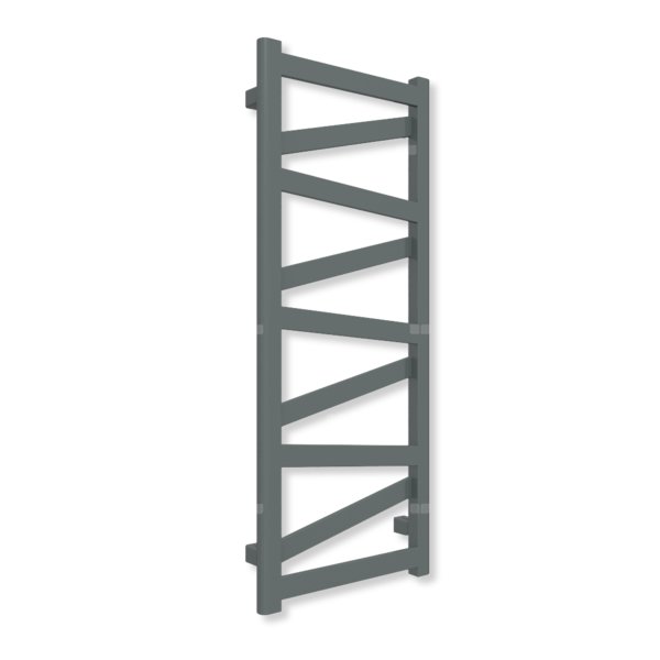 Grzejnik elektryczny TERMA VIPERA 990 x 400 mm, kolor błyszcząca szarość, moc 300 W, podłączenie E1, kabel prosty bez wtyczki z maskownicą