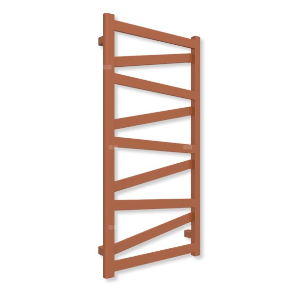 Grzejnik elektryczny TERMA VIPERA 990 x 500 mm, kolor jasna Cu, moc 400 W, podłączenie E1, kabel prosty bez wtyczki z maskownicą
