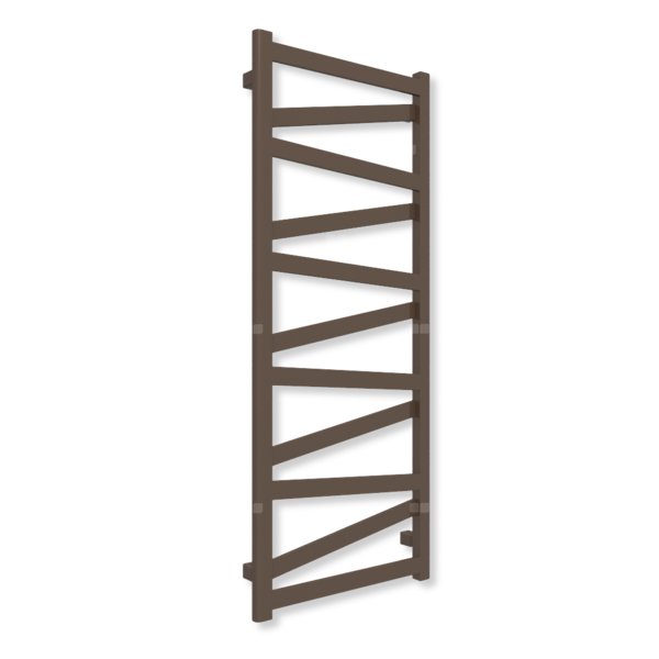 Grzejnik elektryczny TERMA VIPERA 1230 x 500 mm, kolor szlachetny brąz, moc 400 W, podłączenie E8, kabel prosty bez wtyczki z maskownicą