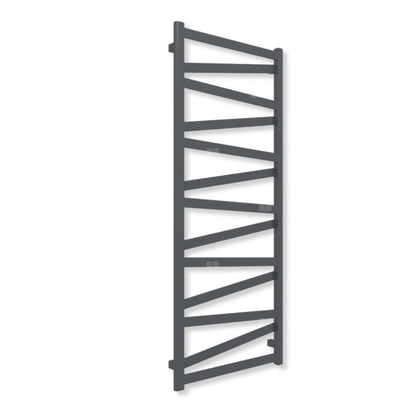 Grzejnik elektryczny TERMA VIPERA 1470 x 600 mm, kolor szary antracytowy RAL7016, moc 600 W, podłączenie E8, kabel spiralny z wtyczką czarny