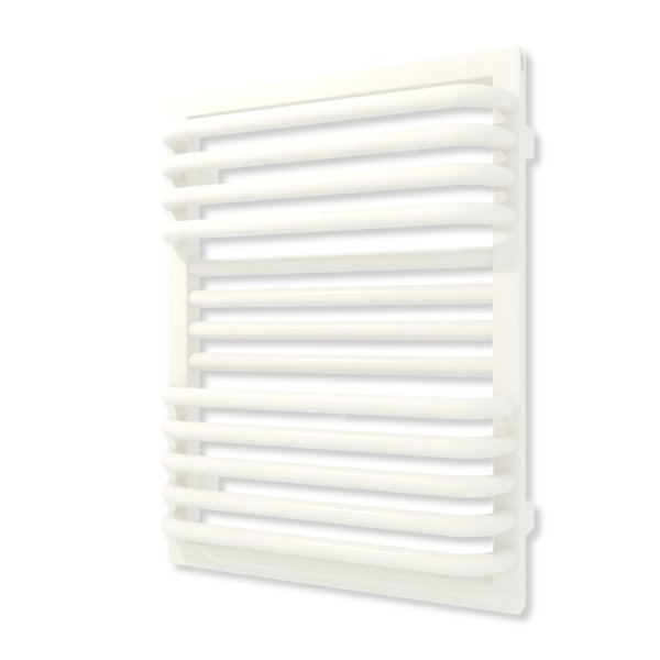 Grzejnik elektryczny TERMA POC 2 600 x 450 mm, kolor biały drogowy RAL9016, moc 300 W, podłączenie E8, kabel prosty z wtyczką biały