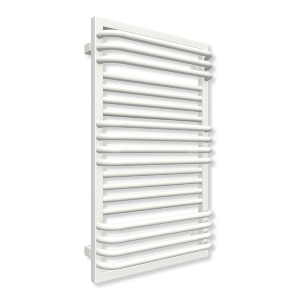 Grzejnik elektryczny TERMA POC 2 840 x 500 mm, kolor biały sygnałowy RAL9003, moc 600 W, podłączenie E8, kabel spiralny z wtyczką