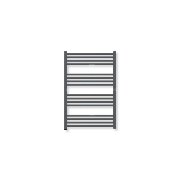 Grzejnik elektryczny TERMA FIONA ONE 900 x 600 mm, kolor metaliczna czerń, moc 400 W, podłączenie E8, kabel spiralny z wtyczką