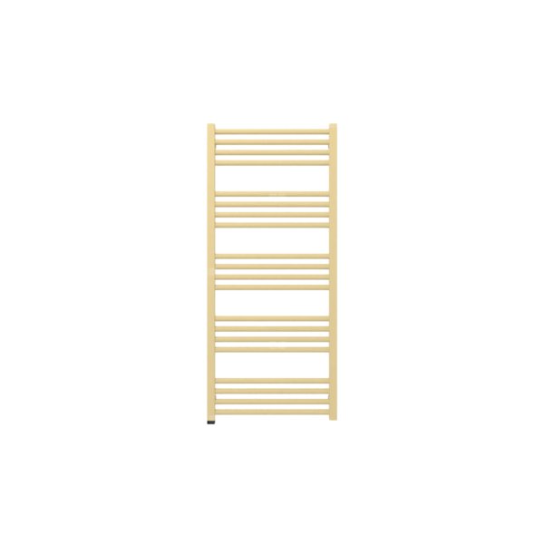 Grzejnik elektryczny TERMA FIONA ONE 1140 x 500 mm, kolor mosiądz, moc 400 W, podłączenie E1, kabel prosty bez wtyczki szary