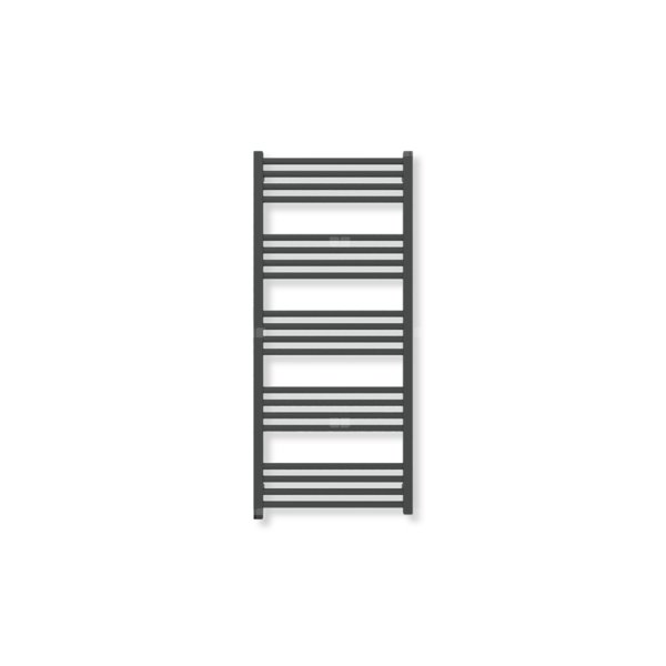 Grzejnik elektryczny TERMA FIONA ONE 1140 x 500 mm, kolor czarny jak kruk soft, moc 600 W, podłączenie E8, kabel spiralny z wtyczką