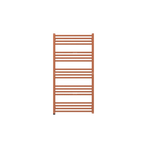 Grzejnik elektryczny TERMA FIONA ONE 1140 x 580 mm, kolor jasna miedź, moc 600 W, podłączenie E8, kabel prosty bez wtyczki szary