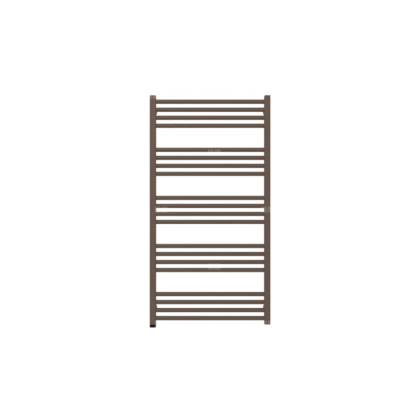 Grzejnik elektryczny TERMA FIONA ONE 1140 x 600 mm, kolor brązowy ziemisty RAL8028, moc 600 W, podłączenie E1, kabel prosty bez wtyczki czarny