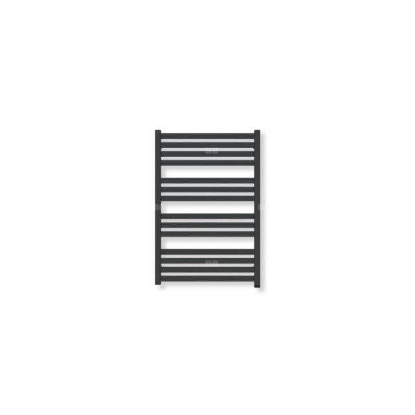 Grzejnik elektryczny TERMA MARLIN ONE 780 x 530 mm, kolor czarny jak kruk połysk RAL9005, moc 400 W, podłączenie E8, kabel prosty bez wtyczki
