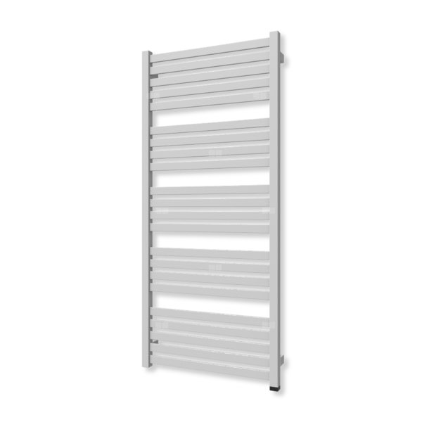 Grzejnik elektryczny TERMA MARLIN ONE 1180 x 530 mm, kolor srebrny metalik, moc 600 W, podłączenie E1, kabel prosty bez wtyczki szary