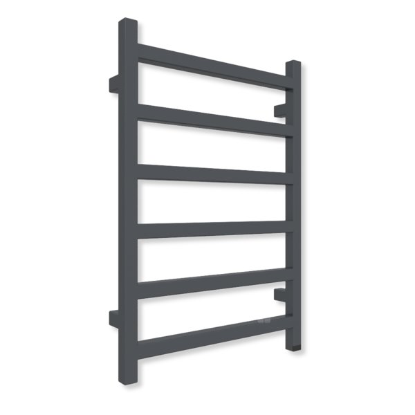 Grzejnik elektryczny TERMA SIMPLE ONE 720 x 500 mm, kolor metaliczna czerń, moc 300 W, podłączenie E1, kabel prosty bez wtyczki biały