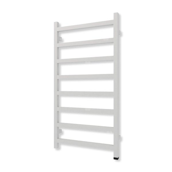 Grzejnik elektryczny TERMA SIMPLE ONE 960 x 500 mm, kolor srebrny metalik, moc 400 W, podłączenie E8, kabel prosty bez wtyczki szary