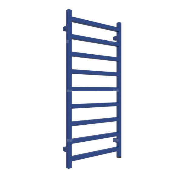 Grzejnik elektryczny TERMA SIMPLE ONE 1080 x 500 mm, kolor ultramaryna RAL5002, moc 400 W, podłączenie E1, kabel prosty bez wtyczki biały