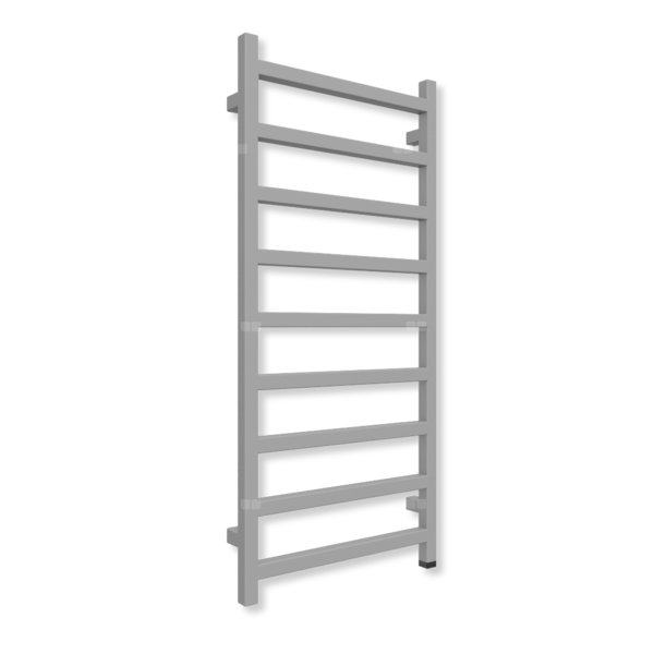 Grzejnik elektryczny TERMA SIMPLE ONE 1080 x 500 mm, kolor szary sygnałowy RAL7004, moc 400 W, podłączenie E8, kabel prosty bez wtyczki czarny