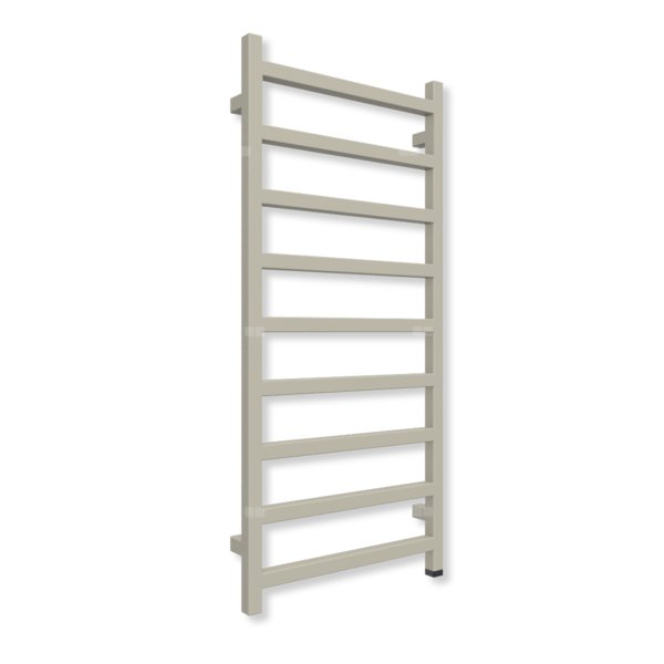 Grzejnik elektryczny TERMA SIMPLE ONE 1080 x 500 mm, kolor szary beżowy RAL7006, moc 400 W, podłączenie E1, kabel prosty bez wtyczki czarny