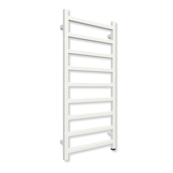 Grzejnik elektryczny TERMA SIMPLE ONE 1080 x 500 mm, kolor biały sygnałowy RAL9003, moc 400 W, podłączenie E8, kabel spiralny z wtyczką