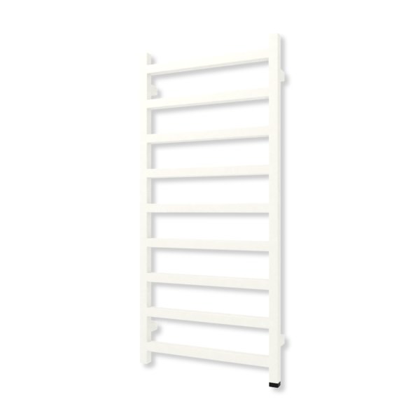 Grzejnik elektryczny TERMA SIMPLE ONE 1080 x 500 mm, kolor biały drogowy RAL9016, moc 400 W, podłączenie E1, kabel spiralny z wtyczką biały