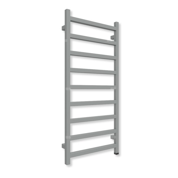 Grzejnik elektryczny TERMA SIMPLE ONE 1080 x 500 mm, kolor stal nierdzewna, moc 400 W, podłączenie E8, kabel prosty bez wtyczki czarny