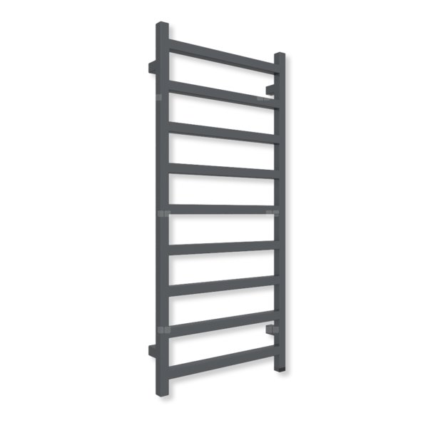 Grzejnik elektryczny TERMA SIMPLE ONE 1080 x 500 mm, kolor szary grafitowy soft, moc 400 W, podłączenie E1, kabel prosty bez wtyczki czarny