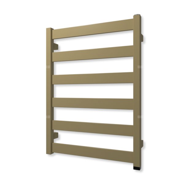 Grzejnik elektryczny TERMA VIVO ONE 670 x 500 mm, kolor mosiądz, moc 300 W, podłączenie E8, kabel prosty bez wtyczki szary