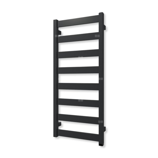 Grzejnik elektryczny TERMA VIVO ONE 910 x 400 mm, kolor metaliczny szary, moc 300 W, podłączenie E1, kabel spiralny z wtyczką szary