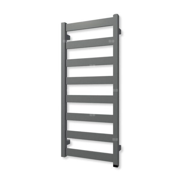 Grzejnik elektryczny TERMA VIVO ONE 910 x 400 mm, kolor metaliczny kamień, moc 300 W, podłączenie E1, kabel prosty bez wtyczki czarny