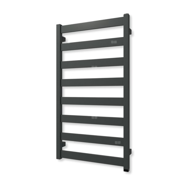 Grzejnik elektryczny TERMA VIVO ONE 910 x 500 mm, kolor grafit, moc 400 W, podłączenie E1, kabel spiralny z wtyczką szary