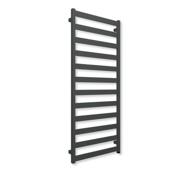 Grzejnik elektryczny TERMA VIVO ONE 1390 x 600 mm, kolor surowy metal, moc 600 W, podłączenie E8, kabel prosty bez wtyczki szary