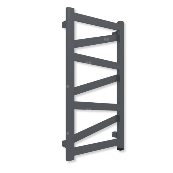 Grzejnik elektryczny TERMA VIPERA ONE 750 x 400 mm, kolor metaliczna czerń, moc 200 W, podłączenie E1, kabel prosty bez wtyczki biały