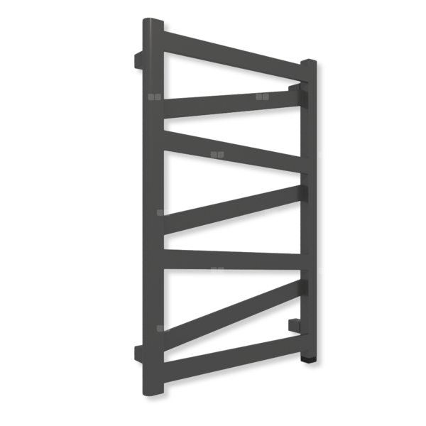 Grzejnik elektryczny TERMA VIPERA ONE 750 x 500 mm, kolor heban, moc 300 W, podłączenie E1, kabel prosty bez wtyczki szary