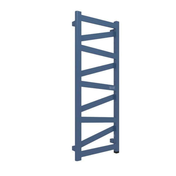 Grzejnik elektryczny TERMA VIPERA ONE 990 x 400 mm, kolor niebieski wrzosowy RAL5000, moc 400 W, podłączenie E1, kabel spiralny z wtyczką czarny