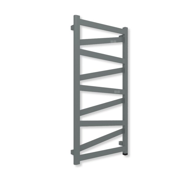 Grzejnik elektryczny TERMA VIPERA ONE 990 x 500 mm, kolor surowy metal, moc 400 W, podłączenie E8, kabel prosty bez wtyczki czarny