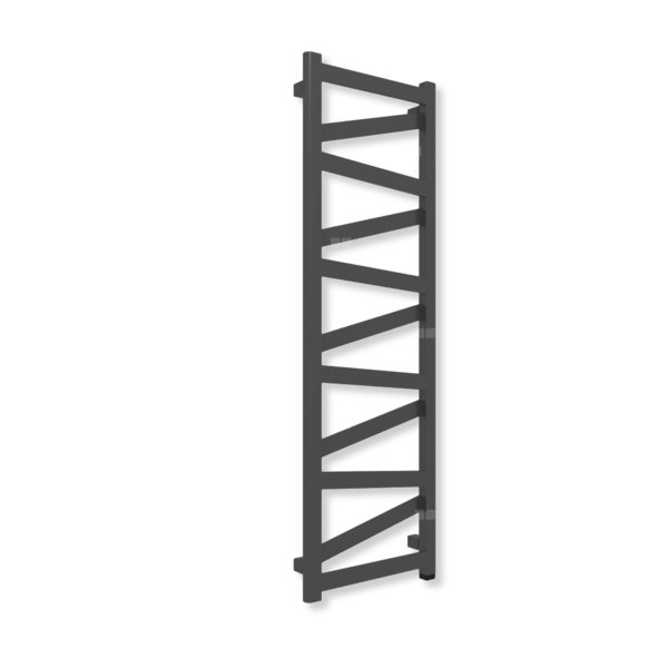 Grzejnik elektryczny TERMA VIPERA ONE 1230 x 400 mm, kolor heban, moc 400 W, podłączenie E1, kabel prosty bez wtyczki biały