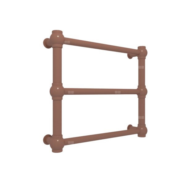 Grzejnik elektryczny TERMA RETRO 504 x 430 mm, kolor miedź, moc 120 W, podłączenie E1, kabel spiralny z wtyczką